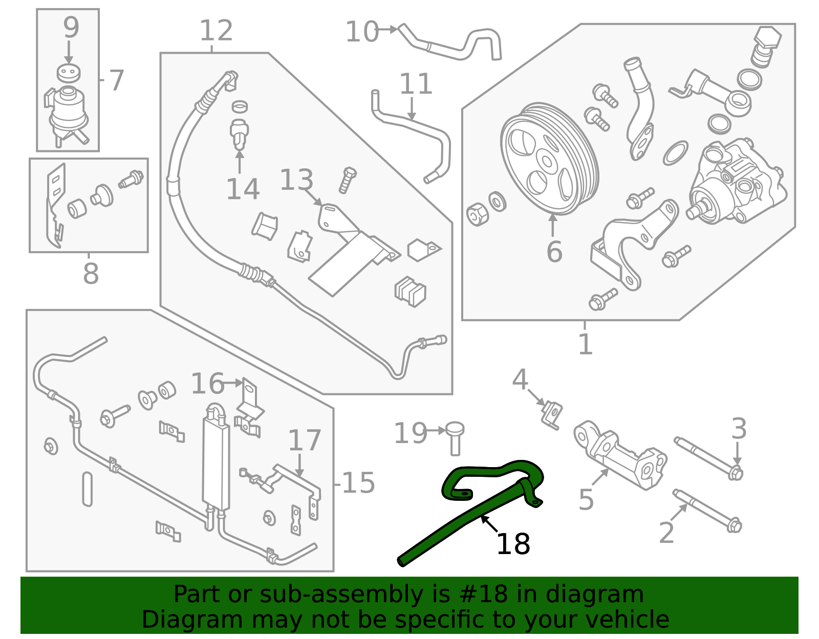 2020-2026 Nissan Frontier Power Steering Hose 49726-9BT1A | OEM