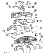 5XV55XR4AA - : Instrument Cluster Bezel for Mopar Image