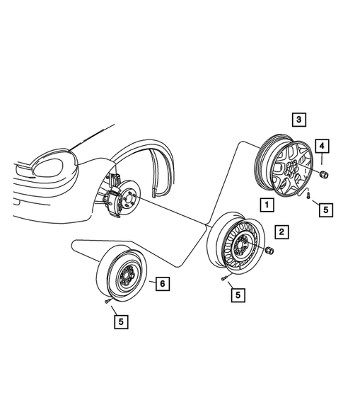Wheels and Hardware for 2003 Dodge Neon #0