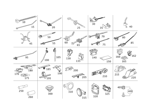 Cable Ties, Cable Fastening Parts and Grommets for 2014 Mercedes-Benz E63 AMG #0