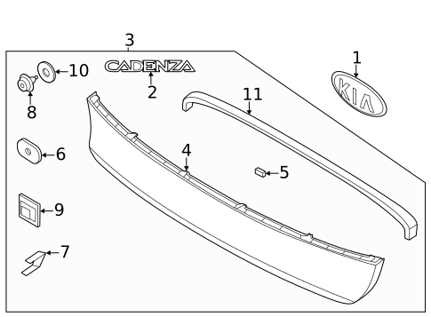 Exterior Trim - Trunk for 2020 Kia Cadenza #0