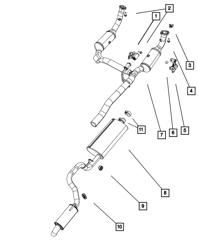 52125106AL - Exhaust: Exhaust Muffler for Mopar Image image