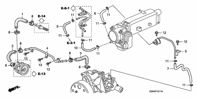 Water Hose ('06-) for 2007 Honda S2000 #0