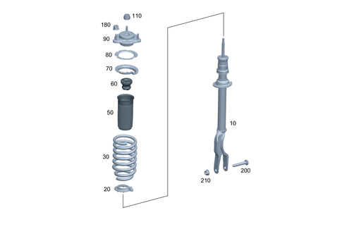 Front Suspension Strut and Suspension Strut Mount for 2025 Mercedes-Benz EQE AMG #0