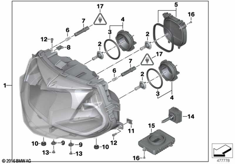 Headlight for 2009 BMW-Motorrad K 1300 GT #0