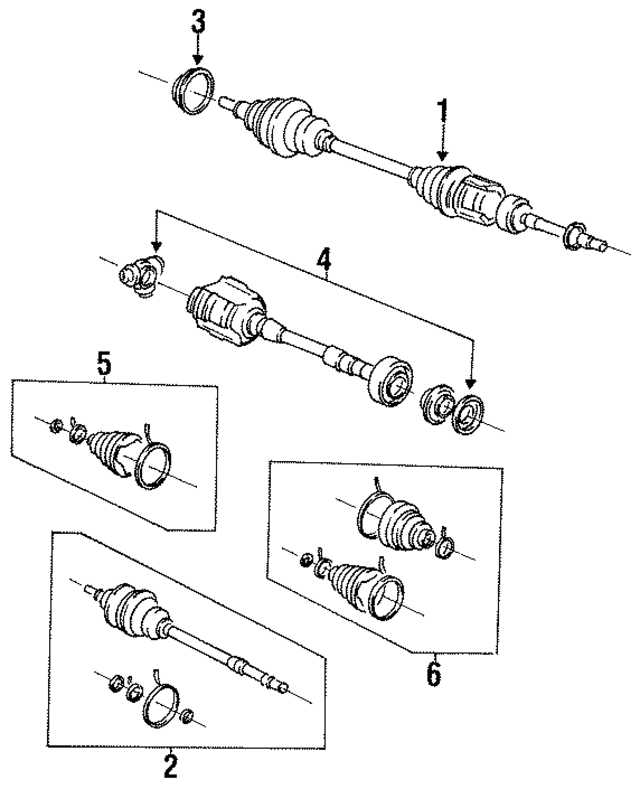 442820020 - Driveline &amp; Axles: CV Joint Boot Kit for Toyota Image