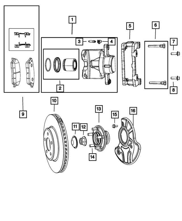 « R5142556AB – Brakes : Freins à Disque Etrier, Refabriqué, Côté Droit pour Mopar Image »