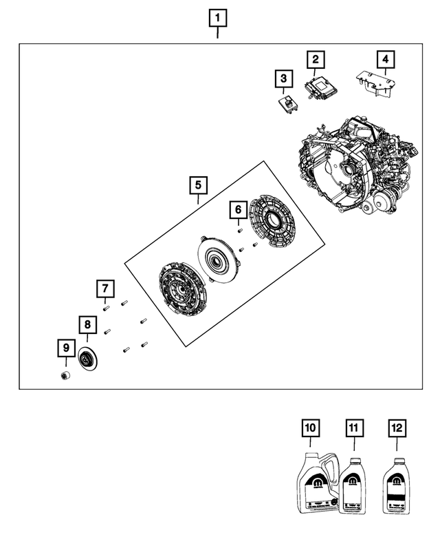 « 68584931AA – C633; 6-Speed; Dual Dry Clutch Automatic : Transmission pour Mopar Image »