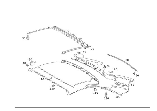 2307903845 - Hardtop: Trim for Mercedes-Benz: SL500, SL55 AMG, SL550, SL600, SL65 AMG Image image