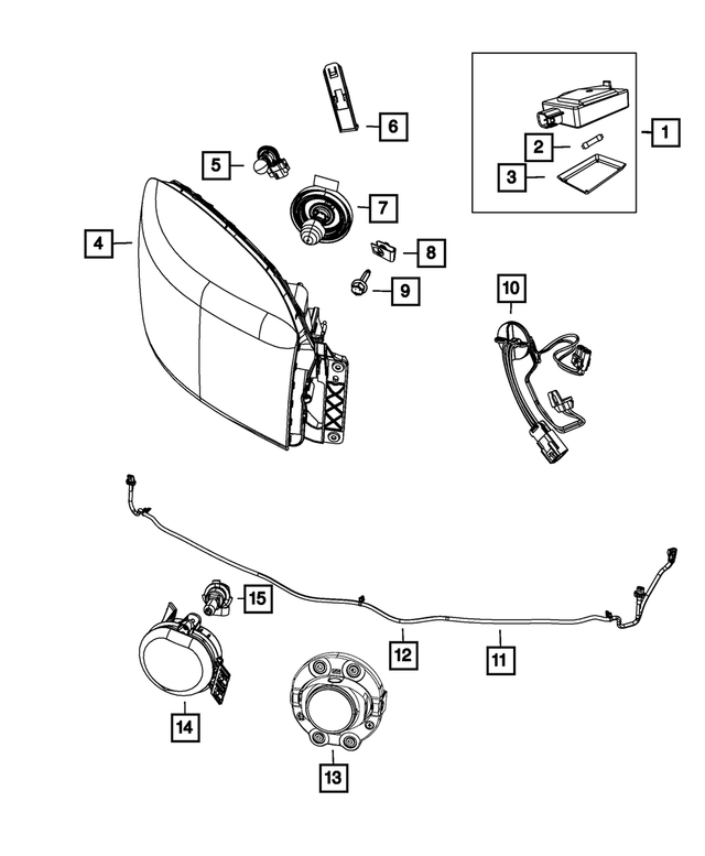 68154309AA - Electrical: Fog Lamp Jumper Wiring for Mopar Image