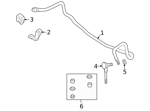 Stabilizer Bar & Components for 2002 Nissan Quest #0
