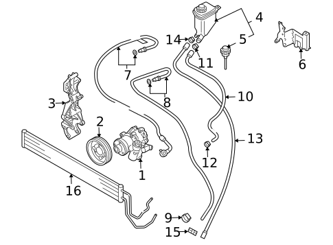 Pump & Hoses for 2010 Volkswagen Touareg #0