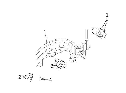 Tire Pressure Monitor Components for 2012 Jeep Liberty #0