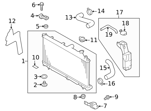 Radiator & Components for 2014 Subaru Forester #0