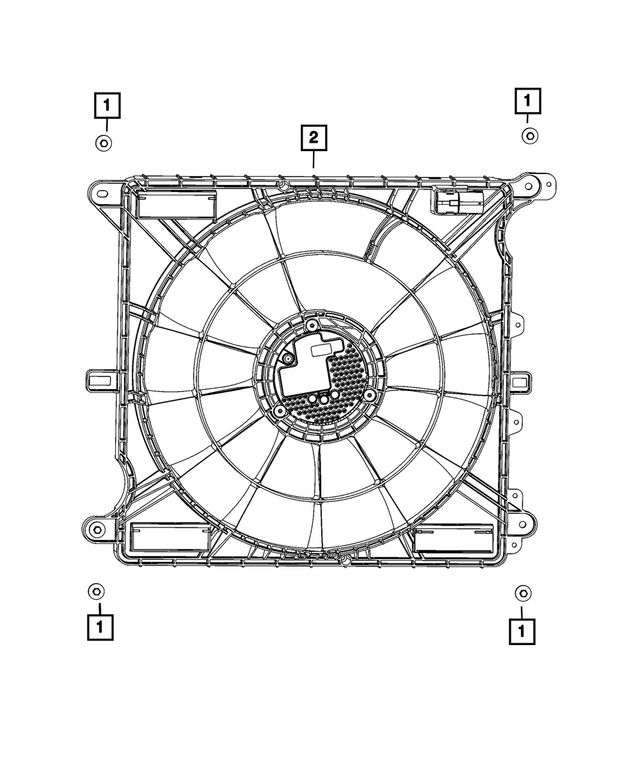 68483919AA - Cooling: Radiator Cooling Fan Module for Mopar Image