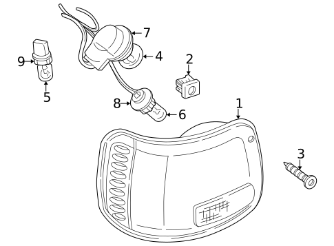 Combination Lamps for 1998 Dodge B3500 #0