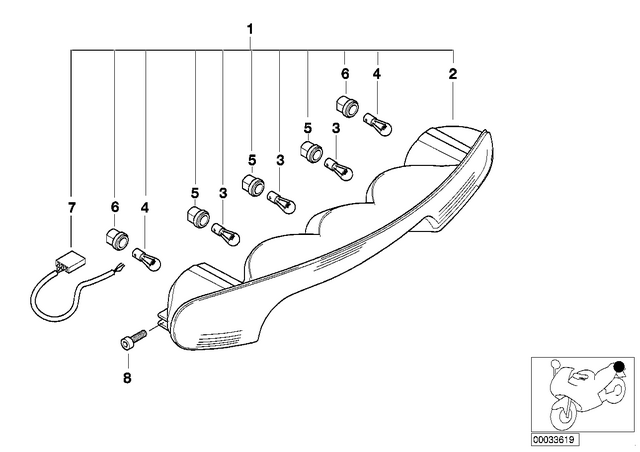 63212305905 - : Wiring Harness Tail Light for BMW-Motorrad Image