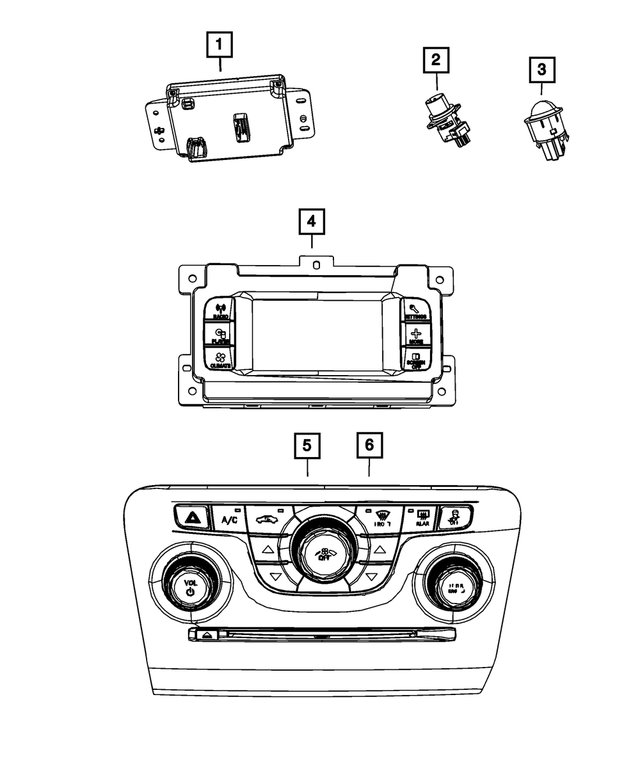 « 1UW89AAAAA – Air Conditioners and Heaters : Center Stack pour Mopar Image »