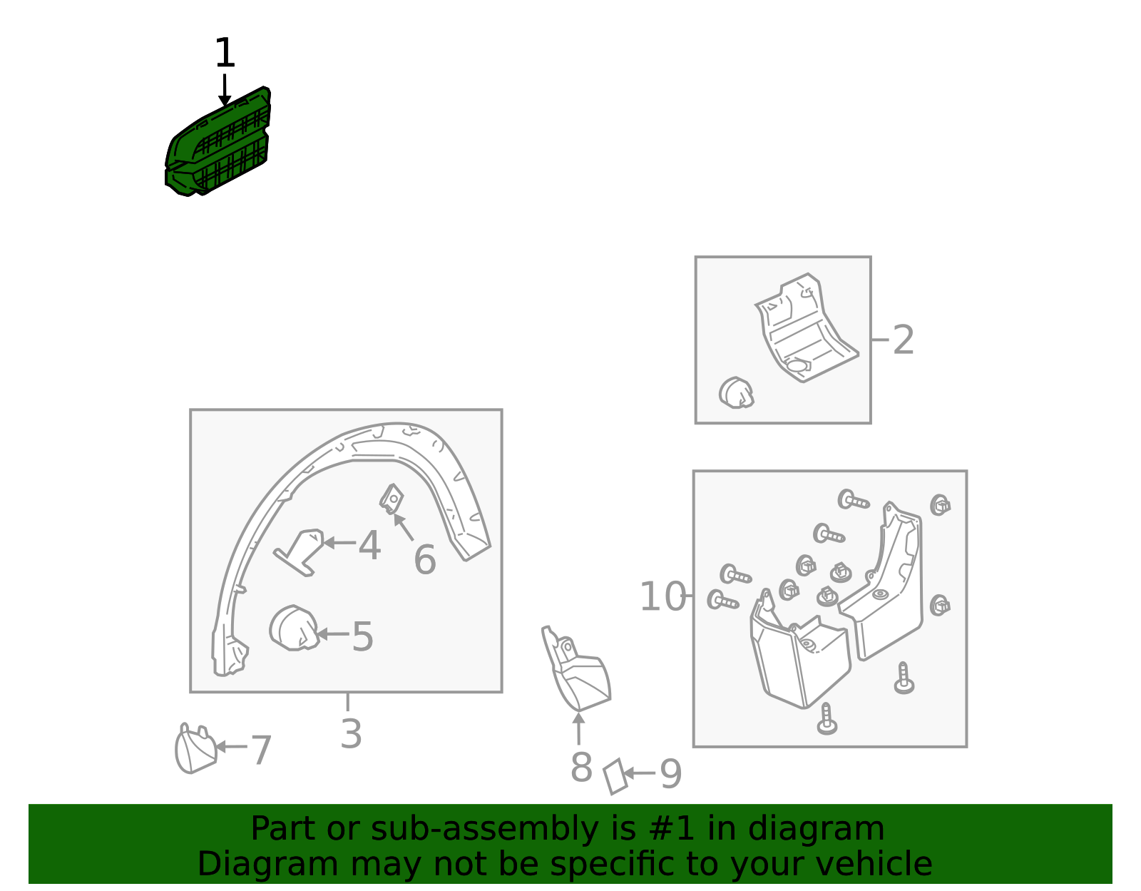 LR051297 - High-Quality Fender Insert Emblem for AutoNation Parts