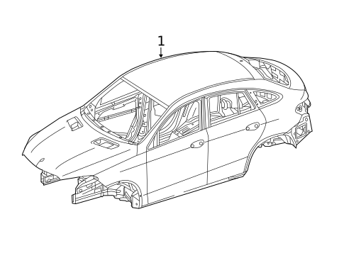 Body Shell for 2018 Mercedes-Benz GLE63 AMG S #1