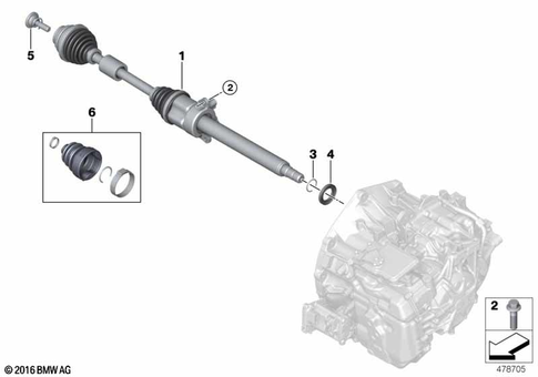 Drive Shaft for 2017 Mini Cooper SE ALL4 #0