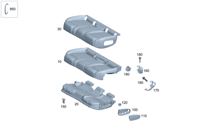2479201600 - Rear Seat: Padding, Rr Seat Cushion for Mercedes-Benz: 180b, GLA250, GLA35 AMG, GLA45 AMG Image image