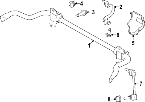 Stabilizer Bar & Components for 2022 Land Rover Discovery #1
