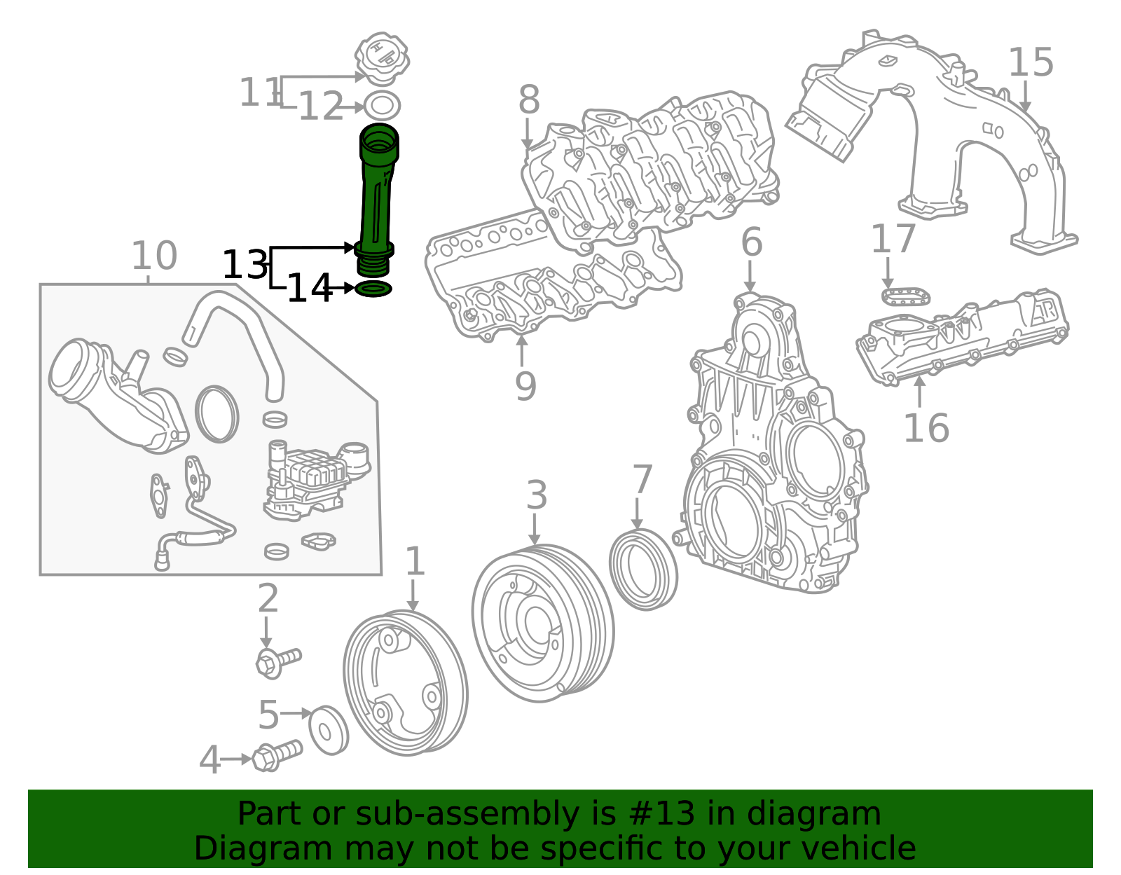 2020-2025 GM Oil Filler Tube 12695942 GM | GMPartsDirect.com