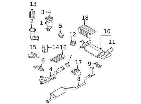 Exhaust Components for 2005 Nissan Murano #0