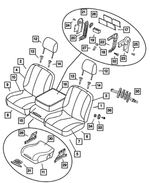 1BN651L5AA - Interior Trim: Front Seat Back for Dodge: Ram 1500, Ram 2500, Ram 3500 Image