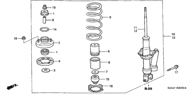 Rear Shock Absorber for 2004 Honda S2000 #0