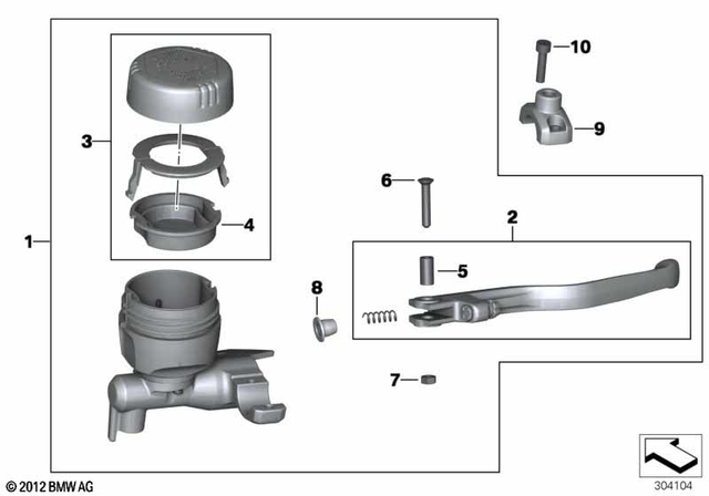 32728530045 - Steering: Handbrake Lever -  for BMW-Motorrad Image