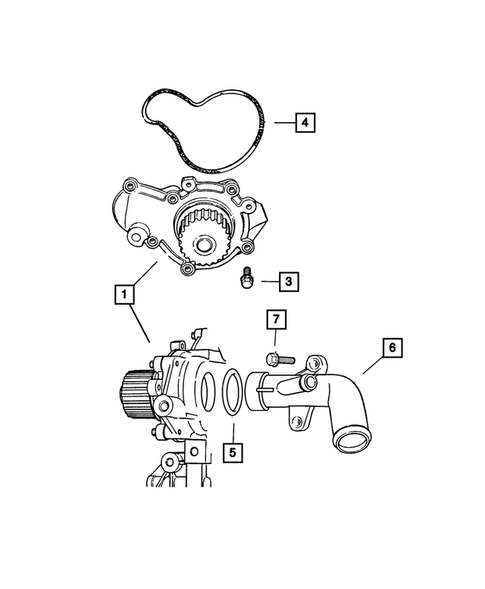 Water Pump and Related Parts for 2001 Dodge Neon #0
