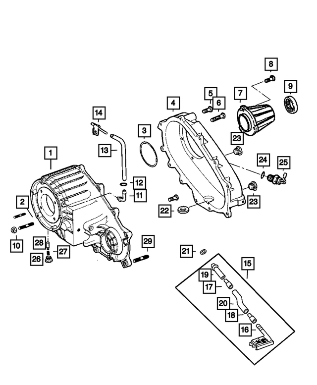 5086332AB - NVG271; Transfer Case: Transfer Rear Case for Mopar Image image