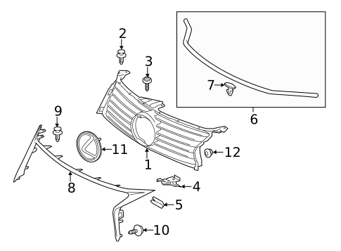 Grille & Components for 2015 Lexus GS350 #0
