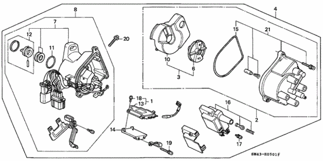 Distributor (1) (TEC) for 1991 Honda Accord #0