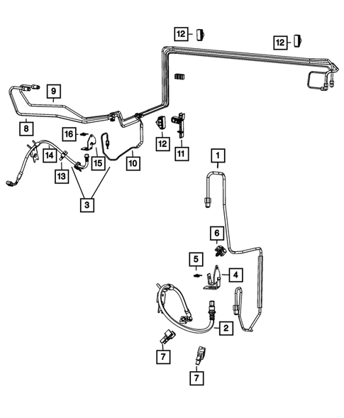 Hydraulic Control Unit, Brake Tubes and Hoses for 2014 Dodge Charger #1
