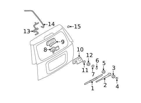 Wiper & Washer Components for 2009 Mercury Mountaineer #1
