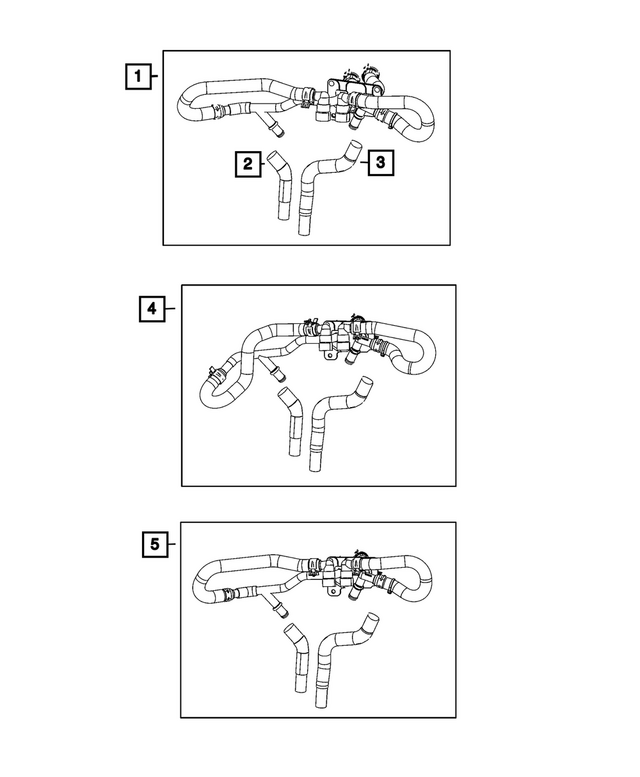 68727854AA - : Heater Hose for Mopar Image
