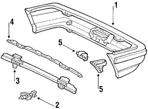 Bumper & Components - Rear for 1988 Acura Integra #0