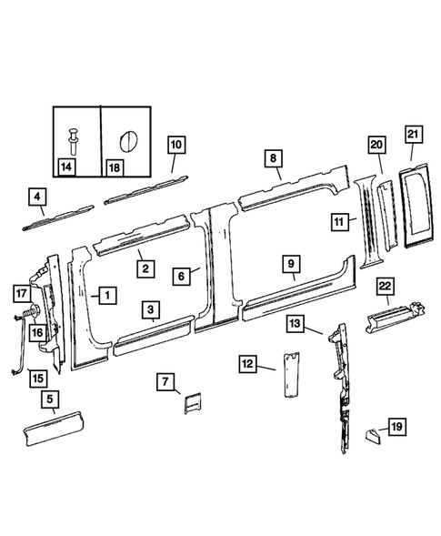 Panels-Moldings-Scuff Plates, Pillar, Cowl, 1/4 Panel Trim and Cargo Covers for 2008 Dodge Sprinter 2500 #1