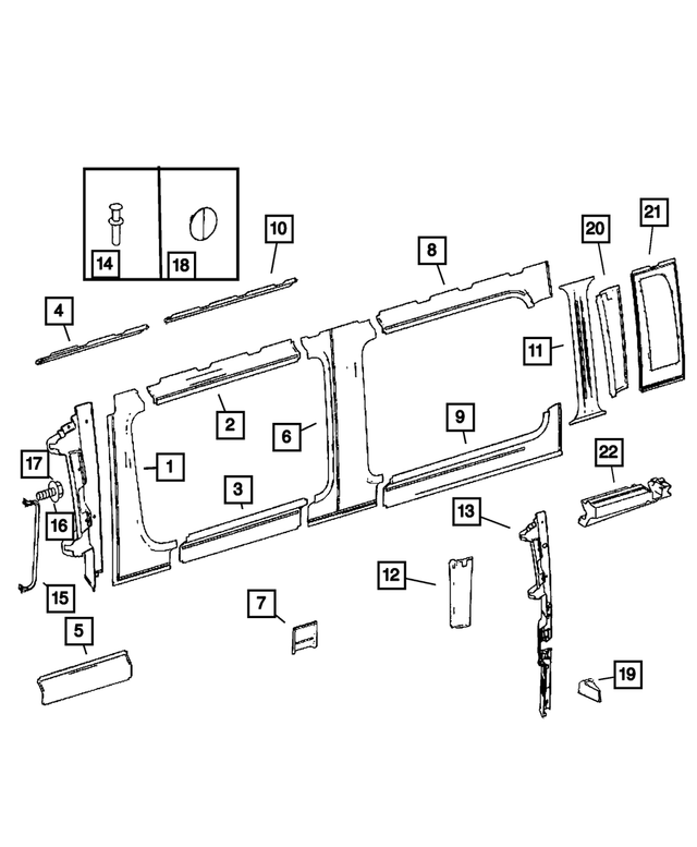 1HC76NCVAA - Interior Trim: Panel, Left for Dodge: Sprinter 2500, Sprinter 3500 Image