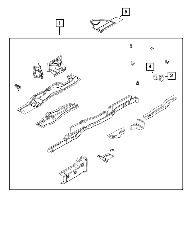 5178529AA - Frame, Bumper, and Fascia: Rear Bumper Bracket, Left for Mopar Image