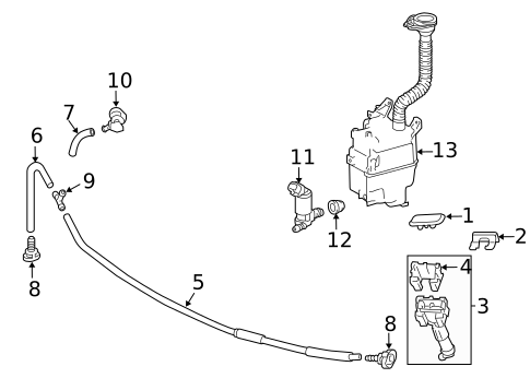 Washer Components for 2015 Lexus RX350 #1