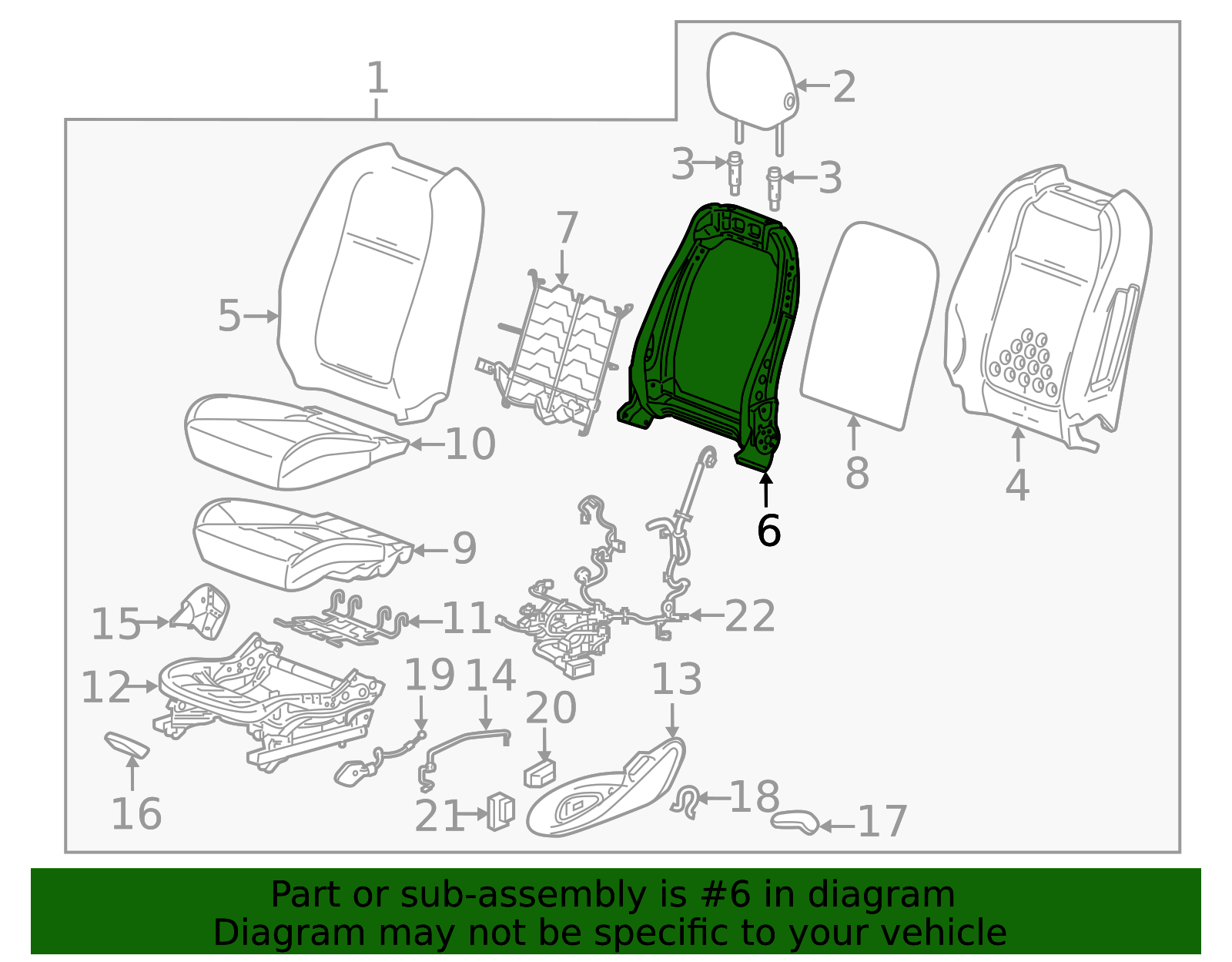 Seat Back Frame - Factory Structure & Support 13598740 | AutoNation Parts