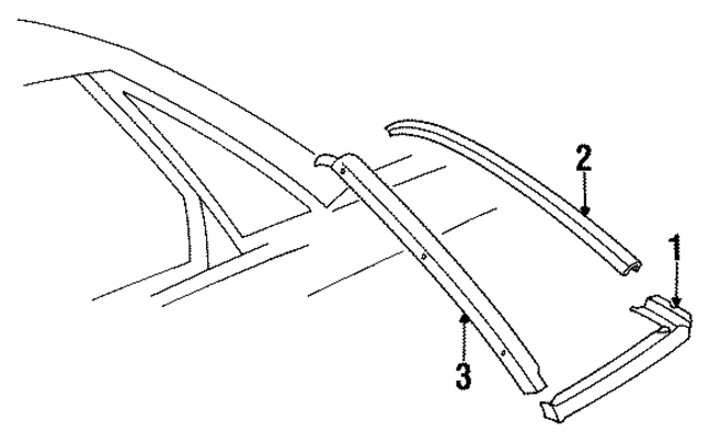 443853345D2ZZ - Body: Glass Molding for Audi Image