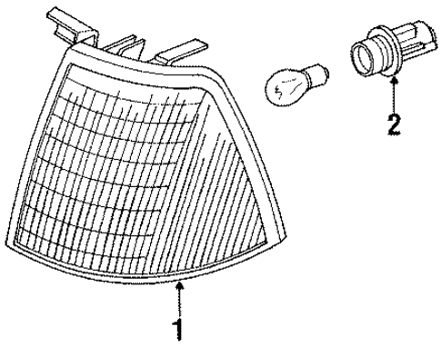 Side Marker Lamps for 1990 Audi Coupe Quattro #0