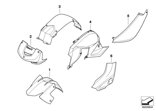 46637698115 - : Trim Panel Lower Left - Black for BMW-Motorrad Image