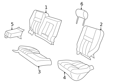 Rear Seat Components for 1999 Land Rover Range Rover #0