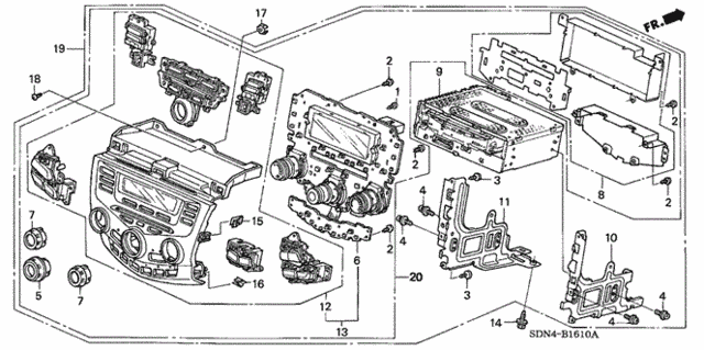 Center Module (Alpine) (Manual Air Conditioner) for 2004 Honda Accord #0